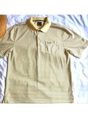 Greg Norman Striped Polo Shirt Medium